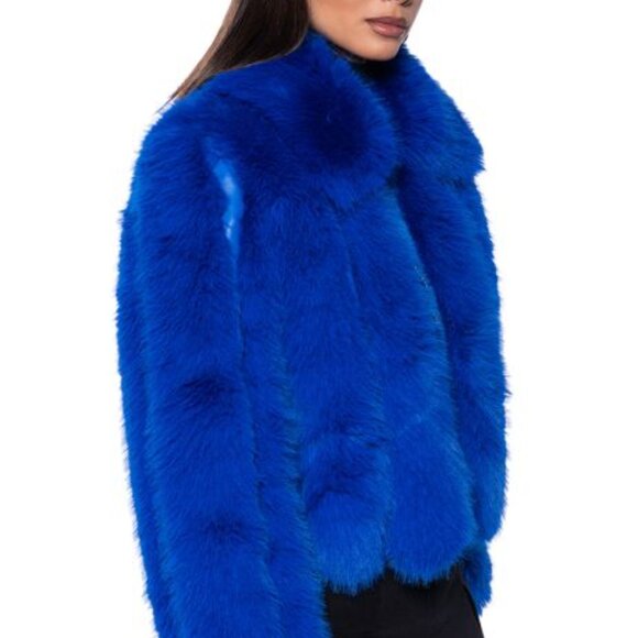 Akira Blue Mars Girl Faux Fur Jacket (small) - Picture 5 of 6